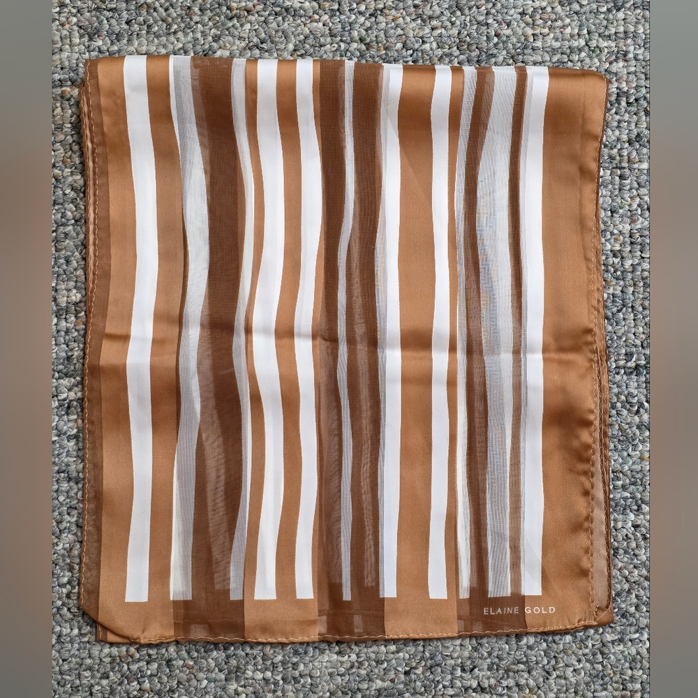 Elaine Gold For Collection XIIX Striped Oblong Scarf